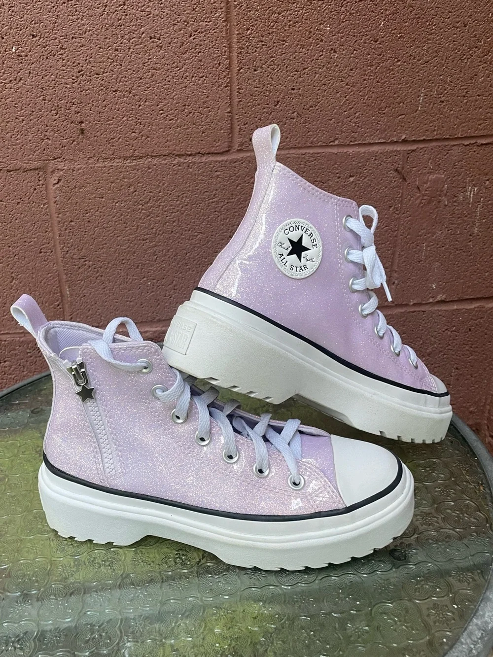 Converse Chuck Taylor Lugged Lift Platform High Sneakers Size 5 Youth